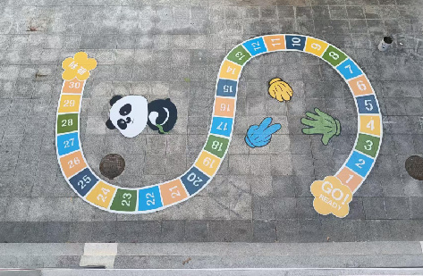 闽清地面游戏彩绘