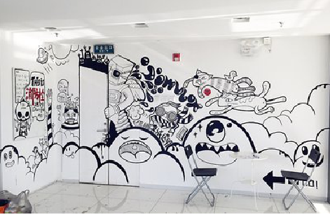 闽清手绘墙并非传统涂鸦。